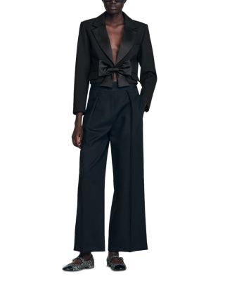 Short Satin Bow Jacket