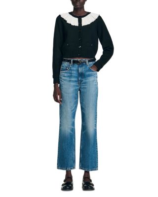 Contrast Collar Cardigan