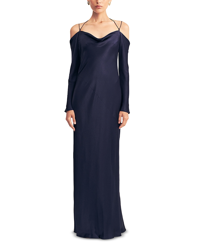 Shona Joy La Lune Off-the-Shoulder Tie Maxi Dress