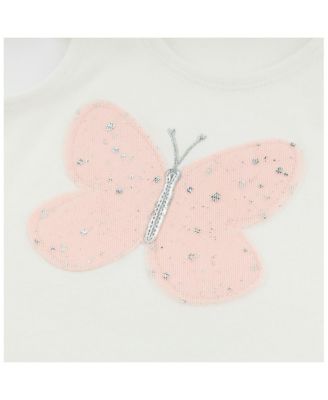 Girls' Butterfly Fleck Tulle Applique Flutter Tank - Baby, Little Kid