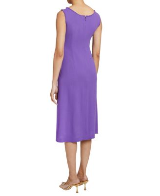 Fanny A Line in Luxury Wool Crepe Midi Dress