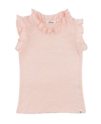 Girls' Rebekah Ruffle Pale Pink Slub Tank - Baby