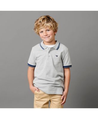 Boys' Organic Short Sleeve Knit Pique Polo Shirt - Big Kid