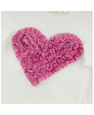 Girls' Ruffle Heart Sparkle Applique Two Piece Set - Baby