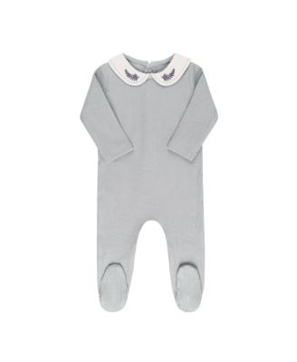  Unisex Organic Cotton Embroidered Collar Collection Footie - Baby
