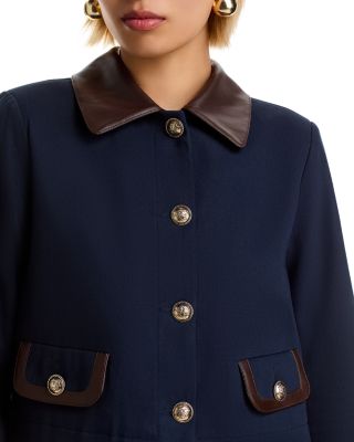 Contrast Trim Boxy Jacket