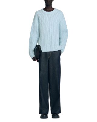 Wool Fine Knit Crewneck Sweater