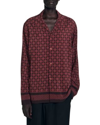 Printed Loose Fit Button Shirt