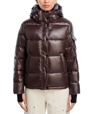 Gloss Puffer Jacket with Hood - Exclusive