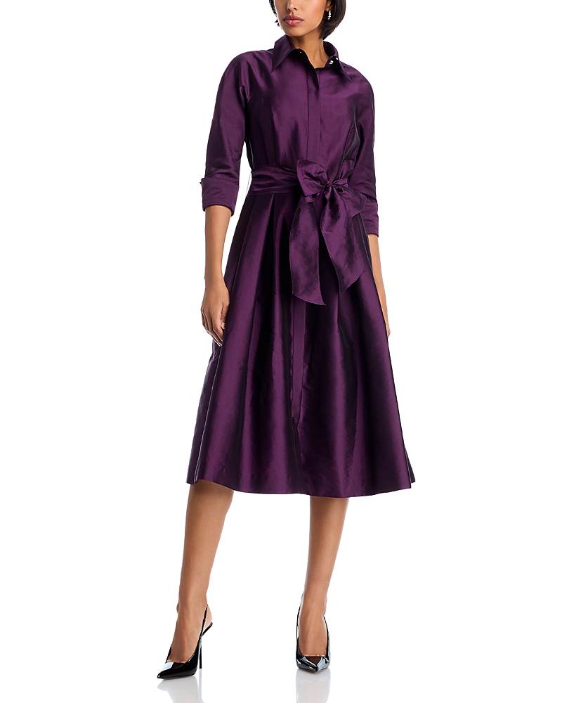 Teri Jon by Rickie Freeman Taffeta Shirt Dress
