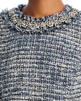 Embellished Tweed Dress