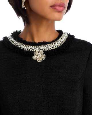 Embellished Tweed Dress