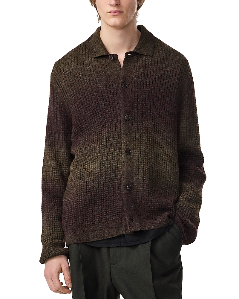 Nn07 Thor Gradient Bubble Stitch Cardigan In Brown