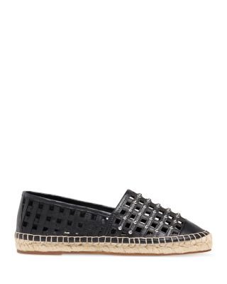Women's Rochel Leather Cage Studded Espadrille Flats