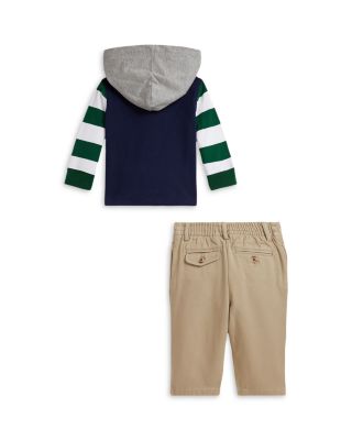 Boys' Logo Cotton Rugby Shirt & Chino Pant Set - Baby