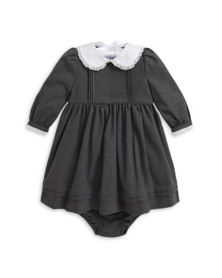 Girls' Pleated Twill Dress & Bloomer - Baby