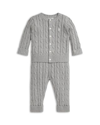 Ralph Lauren - Boys' Cable Knit Cotton Cardigan & Pant Set - Baby