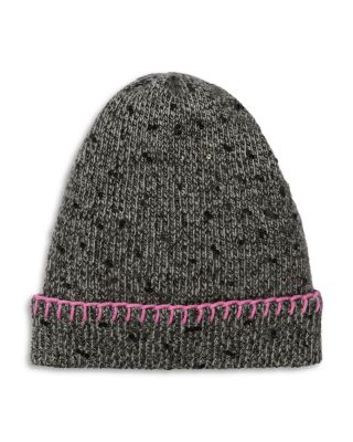 Cashmere Tweeded Ribbed Cuffed Beanie