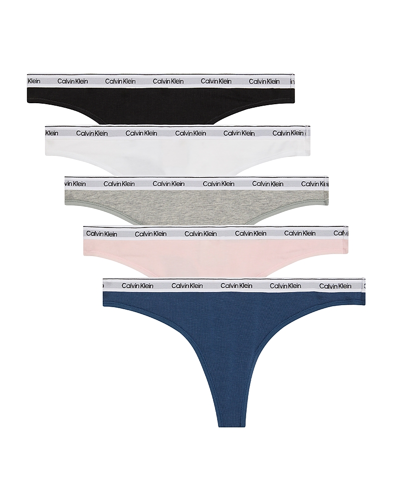 Calvin Klein Thongs, Pack Of 5 In Multi