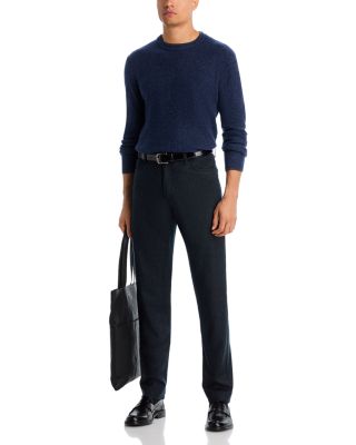 Impeccabile Wool Flannel Regular Fit Five Pocket Pants