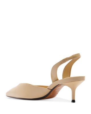 Women's Paola Mid Patent Leather Slingback Pumps