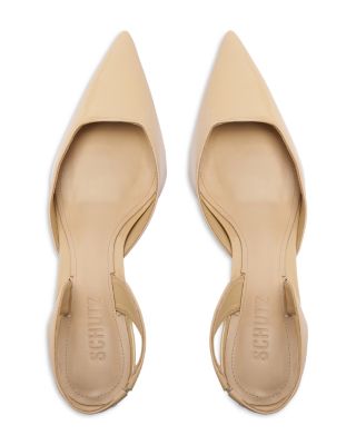 Women's Paola Mid Patent Leather Slingback Pumps
