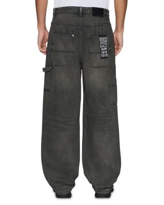 Operator Mekanic Relaxed Fit Cargo Jeans in Gray