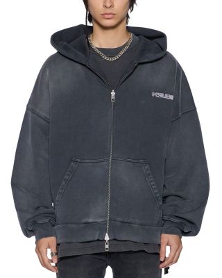 ksue Ksubi Ace Ekcess Ink Fade Oversized Fit Zipper Hoodie