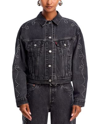 Shrunken '90s No Pleat Bejeweled Trucker Jacket & 501 Jeans