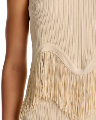 x Lani Lynn Fringe Hem Ribbed Knit Tank