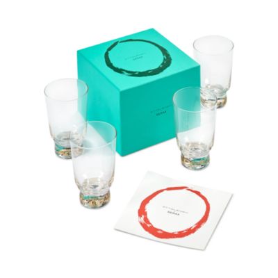 Glass Stripe Feast Glasses, Set of 4