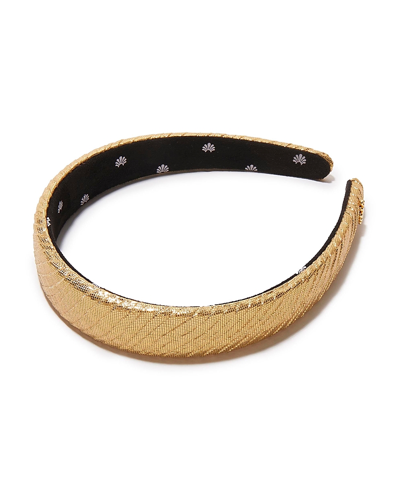 Lele Sadoughi Charlotte Crinkled Headband In Brown