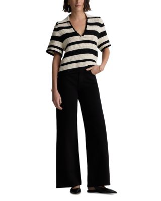 Pointelle Stripe Sweater 