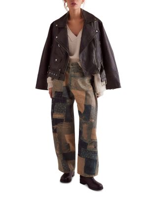 Illusion Patchwork Jeans in Indigo Combo