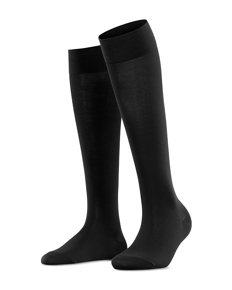 Falke Cotton Touch Knee-high Socks In Black
