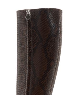 Women&#39;s Snake Embossed Tall Boots