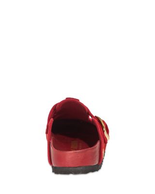 Women's Boston Big Buckle Velvet Exquisite Clogs - Exclusive