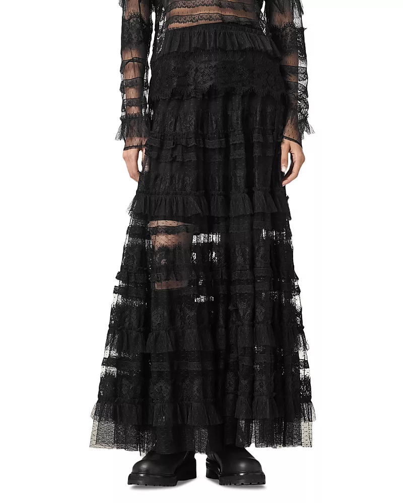 Allsaints Arlea Tulle Maxi Skirt