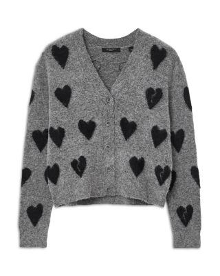 Amora Heart Print Cardigan