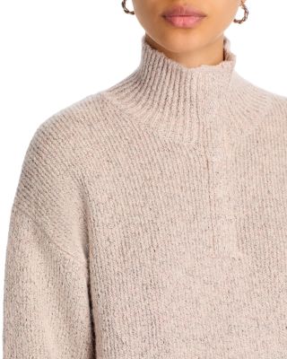 Boxy Snap Front Henley Sweater