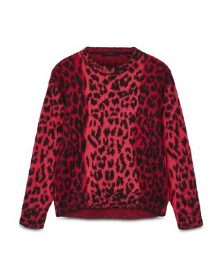 Lex Leopard Print Crewneck Sweater