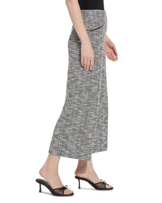 Charlotte Ankle Stretch Tweed Palazzo Pants