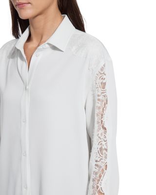 Natasha Lace Trim Shirt