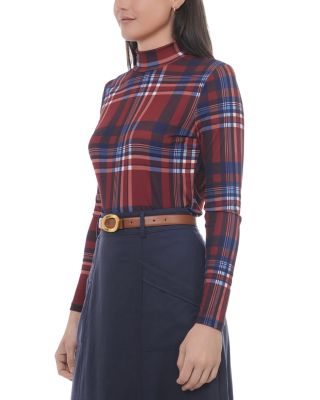 Printed Mock Neck Top 