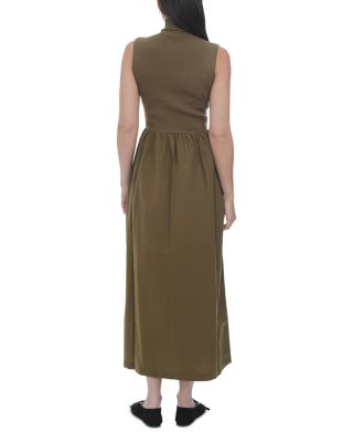 Mixed Media Turtleneck Dress