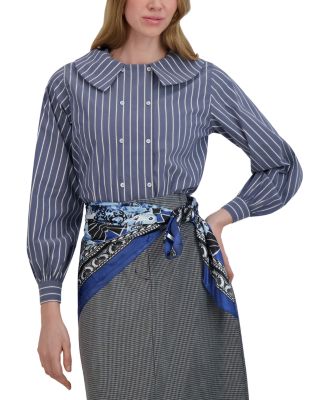 Double Breasted Button Up Blouse