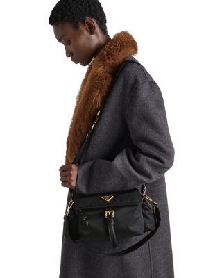  Explore Medium Re-Nylon Shoulder Bag With Flap