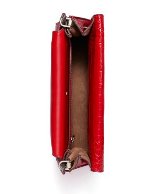 Lee Radziwill Croc Embossed Shoulder Bag