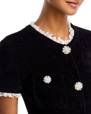 Black Chenille Knit Midi Dress