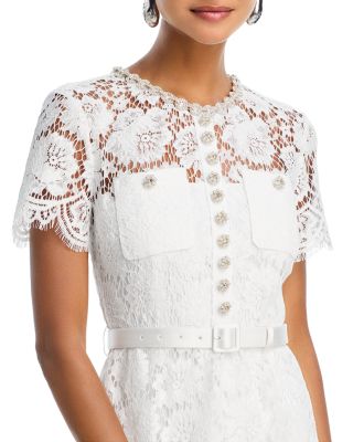 White Lace Satin Maxi Dress